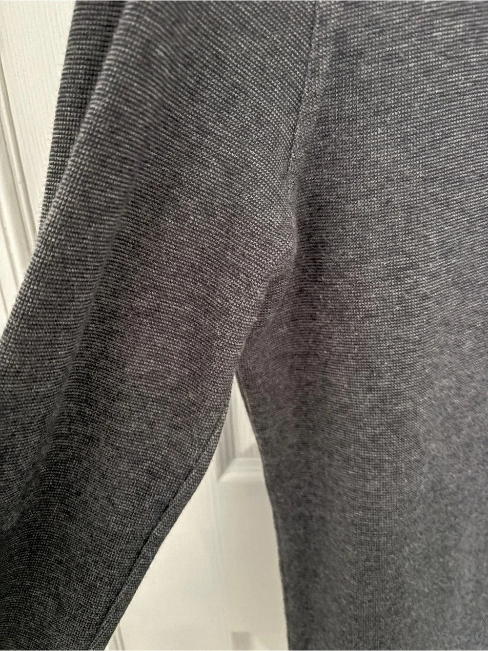 Banana Republic Men's Dark Charcoal Quarter-Zip Sweater #0035